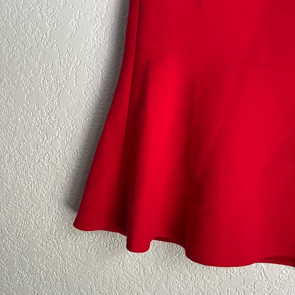 Gerry Weber Collection Red Black front Zipper Mini Knee length Flared Skirts 4 - Picture 6 of 7